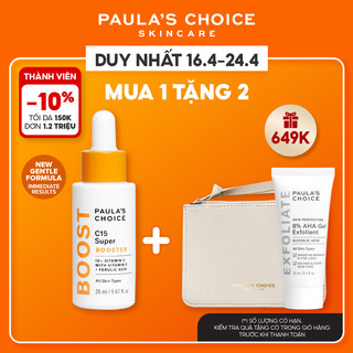 Tinh chất tăng cường làm sáng da ngăn ngừa lão hóa chứa Vitamin C Paula's Choice C15 Super Booster 20ml 7770