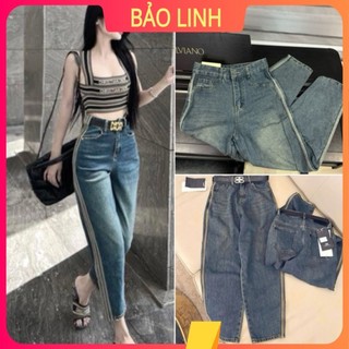 QUẦN JEAN BAGGY PHỐI VIỀN SỌC HOT HIT 2024 kèm ảnh thật
