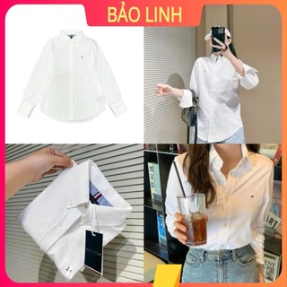 SƠ MI TRẮNG TOMMI HÀNG XUẤT XỊN LOGO THÊU - Chất vải Oxford dày dặn HOT HIT 2024