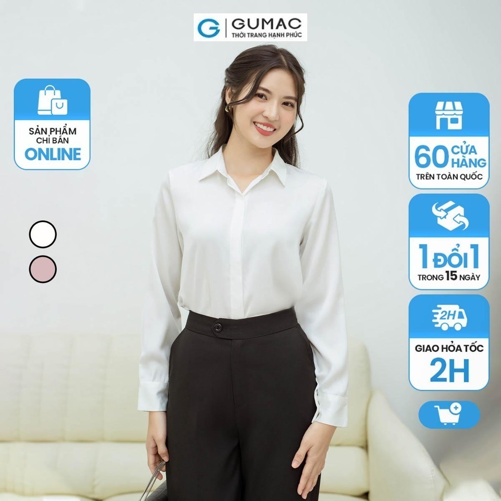 Áo sơ mi nẹp nút GUMAC AD08005