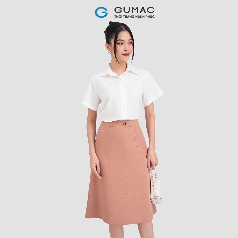 Chân váy chữ A túi đắp GUMAC VD03014