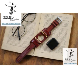 (CHẤT) TẤM LÓT BUNDSTRAP DA BÒ THẬT B1 NÂU ĐỎ - R A M LEATHER - ĐỦ SIZE . .