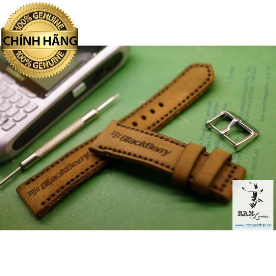 (DA BÒ THẬT) DÂY CASIO AE1200 DA BÒ THẬT NÂU ĐẤT - R A M BB SN -R A M LEATHER