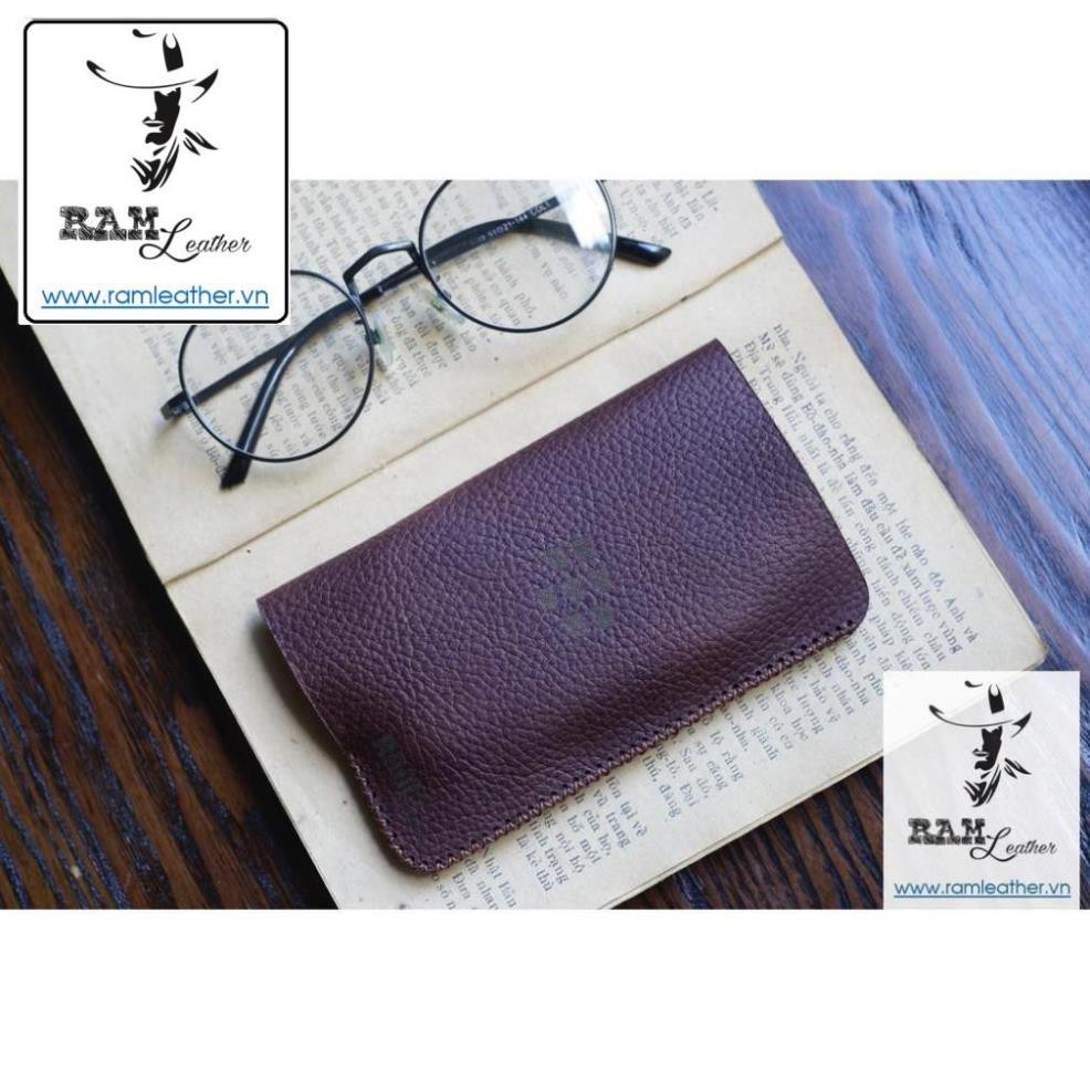 (Made in VietNam) Bao da BB Q20 da bò vân hạt-chính hãng R A M leather