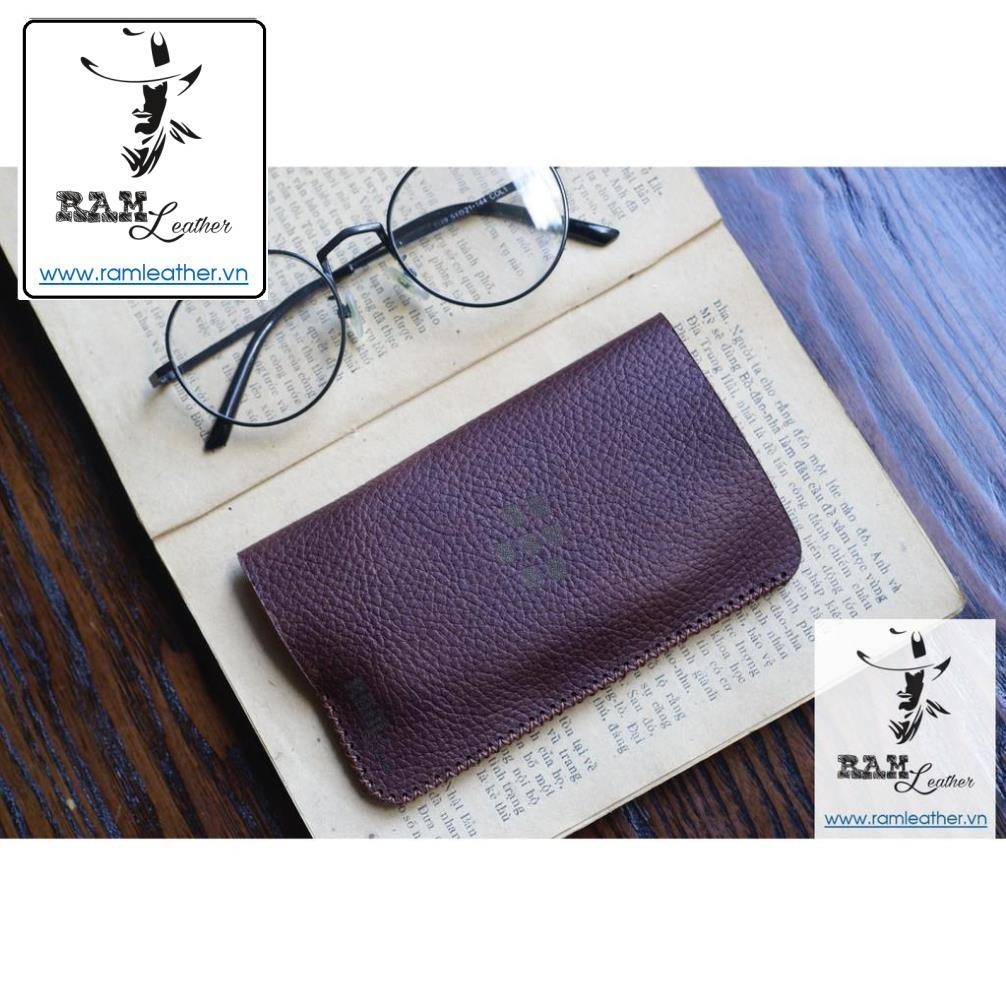 (Tự hào hàng Việt) Bao da BB Q20 da bò vân hạt-chính hãng R A M leather