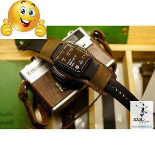 TẤM ĐỆM BUNDSTRAP R A M B2 SÁP NGỰA ĐỎ ĐỂ KẾT HỢP VỚI DÂY ZIN CỦA Áp pồ WATCH - R A M LEATHER .
