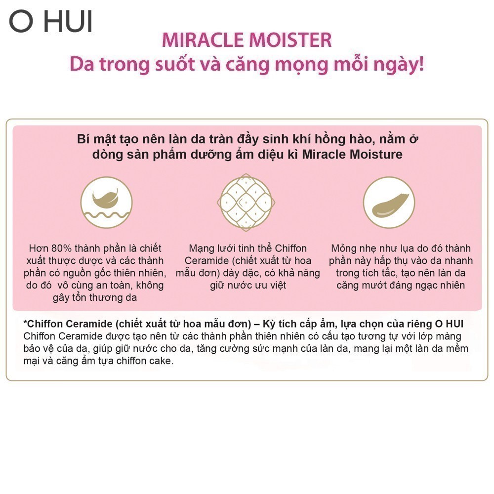 Bộ sữa rửa mặt dưỡng ẩm OHUI Miracle Moisture Cleansing Foam 200ml + 100ml