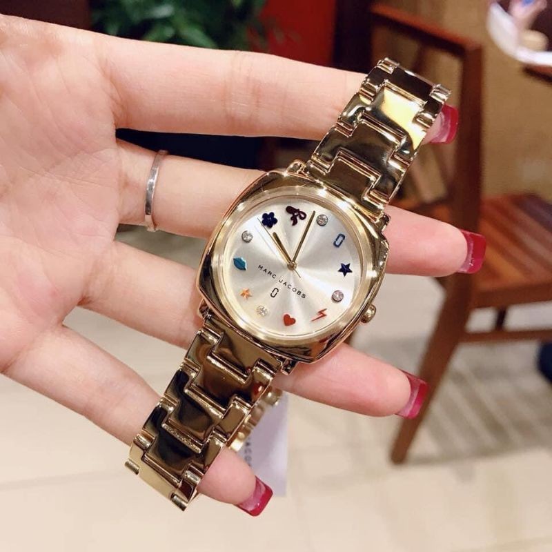 [Chính Hãng 100%]Đồng Hồ Nữ Marc Jacob MJ3549 (3549),Máy Quartz (Pin) Kính Khoáng Mặt Siz 34 Thép Kh