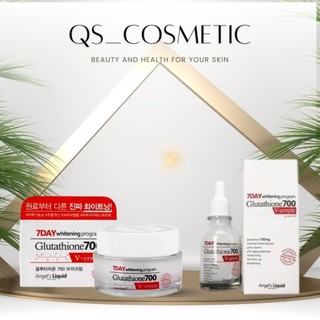 Bộ Sản Phẩm Bộ Đôi Serum, Kem Dưỡng Trắng Da, Cấp Ẩm Đa Tầng Glutathione 700mg + 5% HA Serum & Cream
