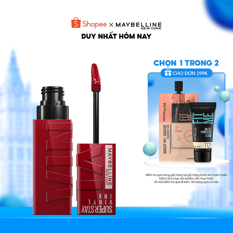 Son Bóng Bền Màu Nhẹ Môi Superstay Vinyl Ink Maybelline New York 4.2ml