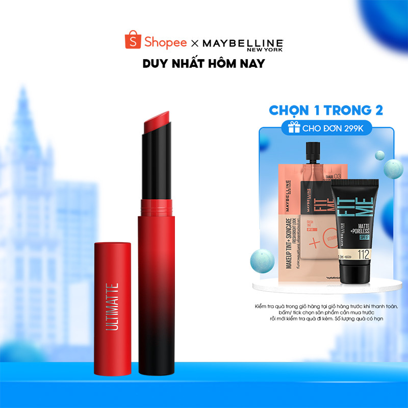 Son Lì Mịn Môi Siêu Nhẹ Cao Cấp Maybelline New York Color Sensational Ultimatte 1.7g