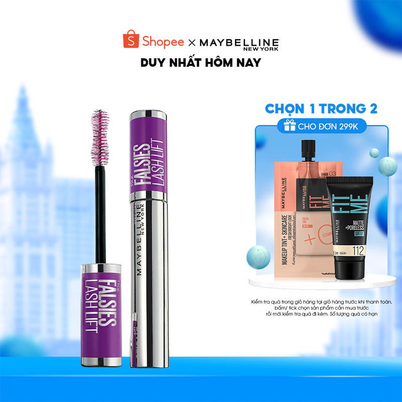 Mascara Uốn Mi, Nâng Mi và Làm Dày Mi Maybelline New York Falsies Lash Lift 8.6ml