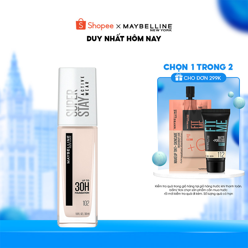 Kem Nền Lâu Trôi Che Phủ Cao SuperStay Foundation Maybelline New York 30ml