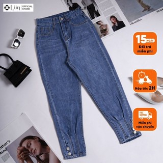 Liin - quần jean nữ cúc gấu trẻ trung linbi q3637