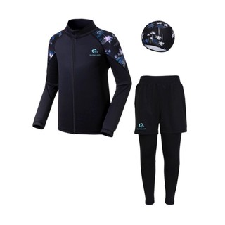 501 - bộ bơi 3ct áo dài tay + quần dài + mũ bt size 150-170