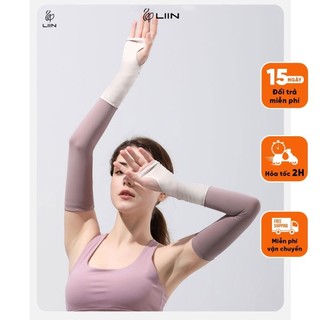 Găng tay mix 2 màu xỏ ngón co dãn thời trang LINBI GAD002