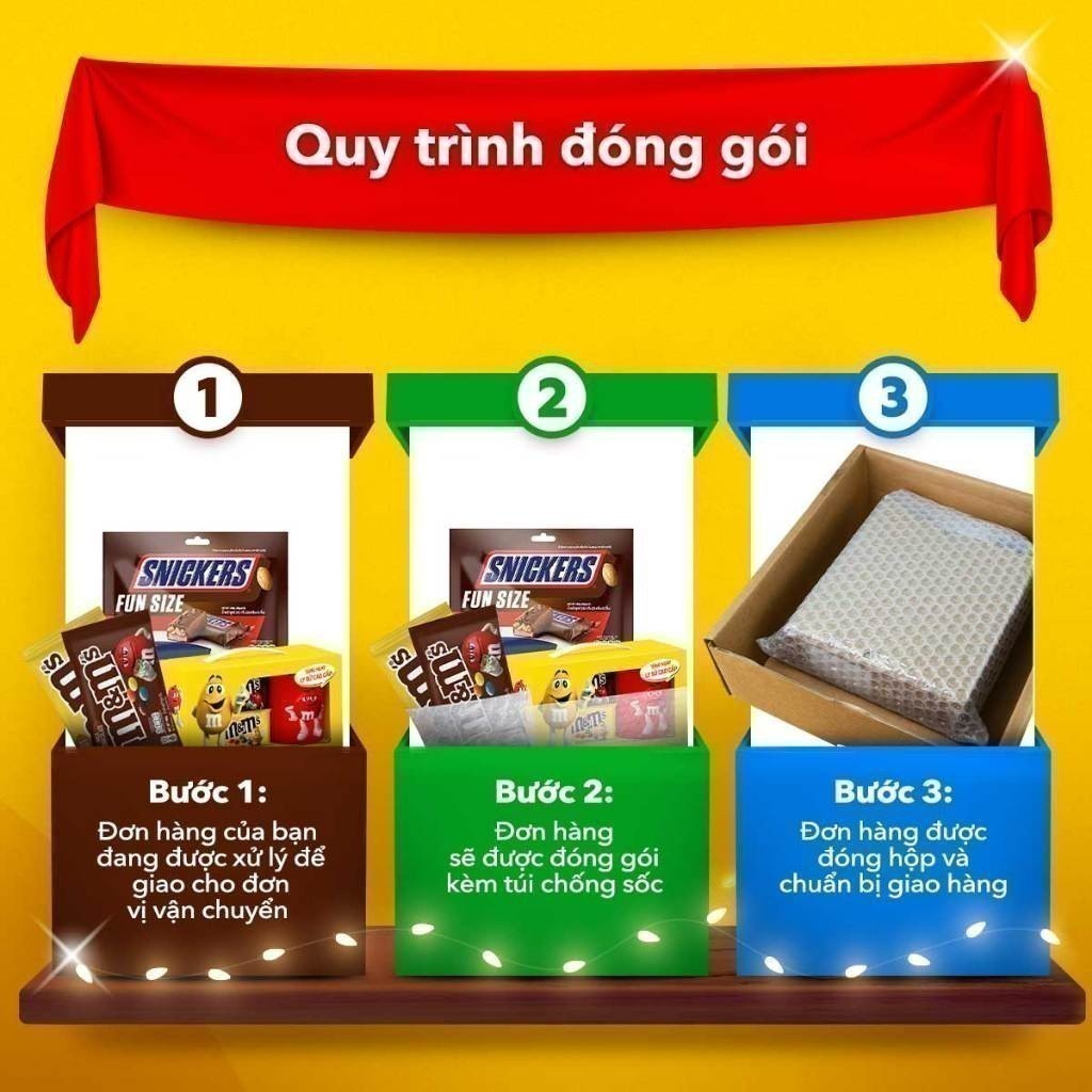 Combo Kẹo Sô Cô La Snicker 240g, M&M Sữa 180g, M&M Đậu Phộng 180g