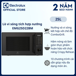 Lò vi sóng để bàn Electrolux tích hợp nướng đối lưu 25L UltimateTaste500 EMG25D22BM