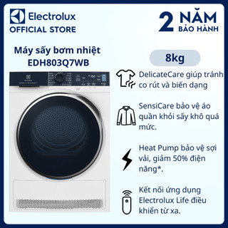 Chỉ giao miền nam - Máy sấy bơm nhiệt Electrolux Heat Pump 8kg UltimateCare 700 EDH803Q7WB
