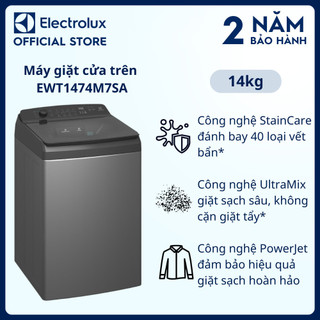 Chỉ giao miền Nam - Máy giặt cửa trên Electrolux 14kg UltimateCare700 EWT1474M7SA - Xám đen, giặt sạch sâu