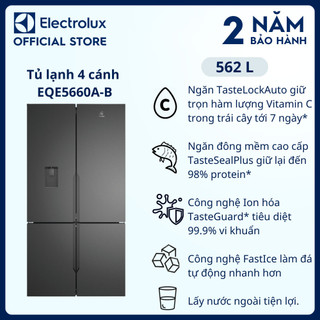  Tủ lạnh 4 cánh Electrolux 562L UltimateTaste 700 EQE5660A-B - Đen nhám