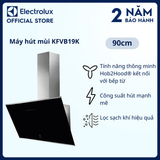 Máy hút mùi Electrolux bằng kính và thép cao cấp dạng áp tường 90cm KFVB19K