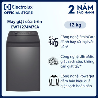 Máy giặt cửa trên Electrolux 12kg UltimateCare700 EWT1274M7SA - Xám đen, giặt sạch sâu