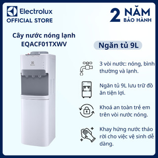 Cây nước nóng lạnh Electrolux bình úp trên trắng có ngăn chứa đồ - EQACF01TXWV - 3 vòi