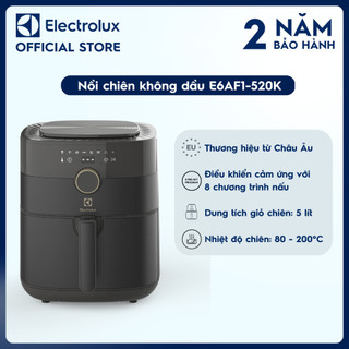 Nồi chiên không dầu Electrolux E6AF1-520K-Dung tích giỏ chiên 5 lít-8 chương trình nấu