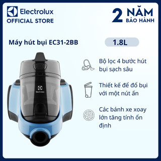 Máy hút bụi dạng hộp Electrolux 1.8L - EC31-2BB - Thiết kế để đổ bụi với một nút ấn