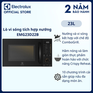 Lò vi sóng để bàn Electrolux EMG23D22B tích hợp nướng đối lưu 23L UltimateTast500