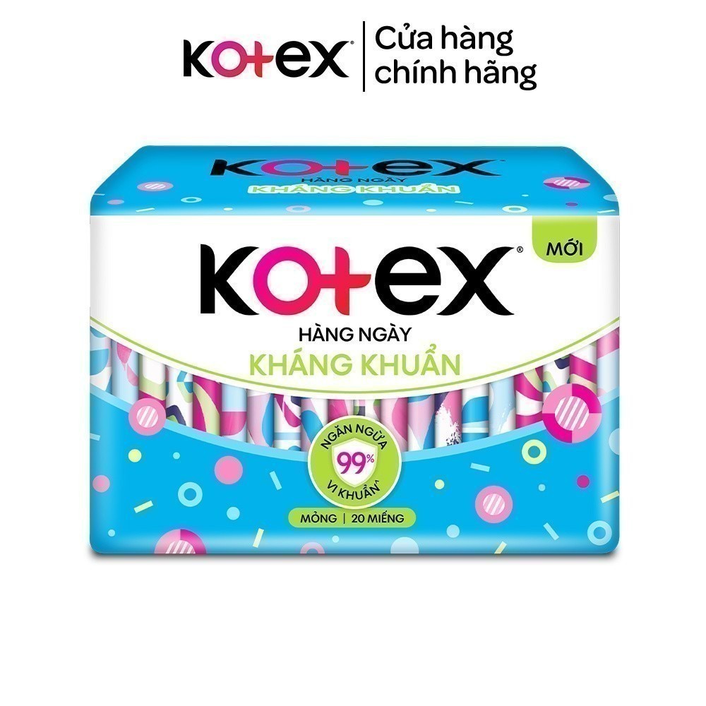 Băng vệ sinh Kotex hằng ngày kháng khuẩn 20 miếng