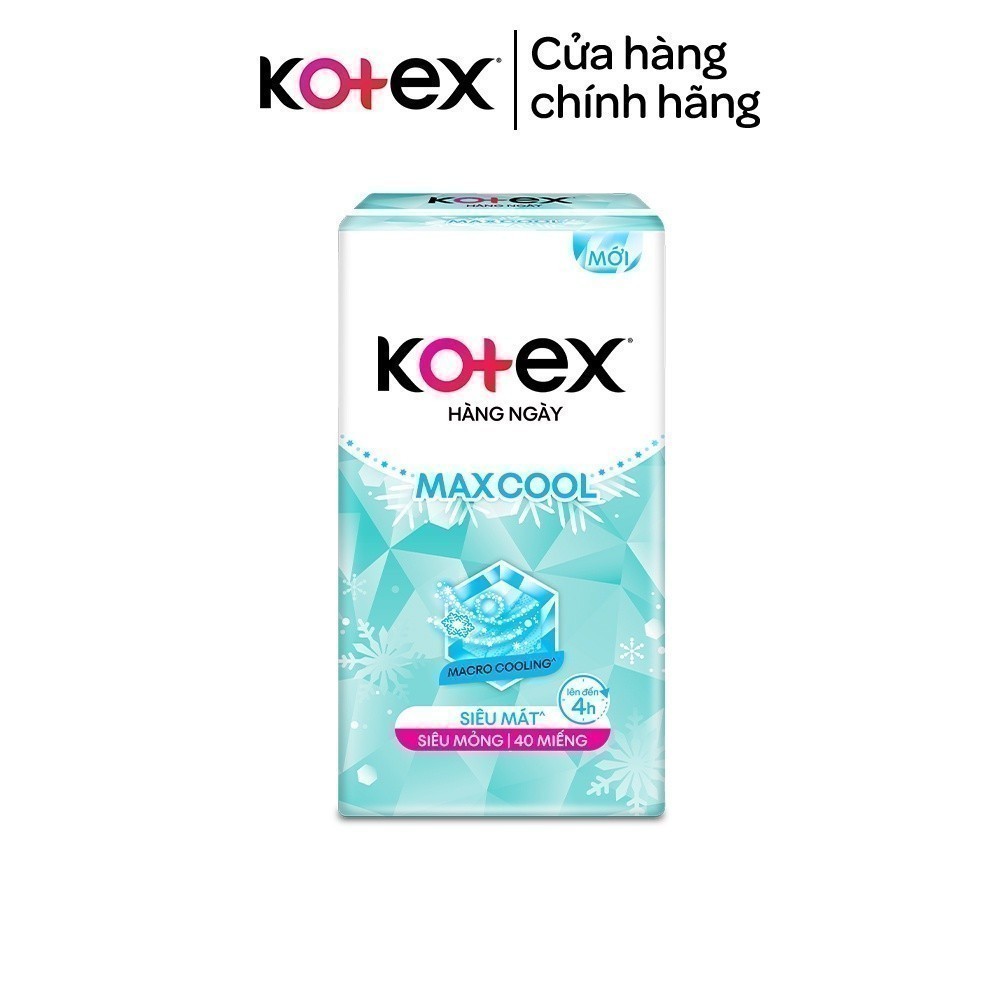 Băng vệ sinh Kotex Maxcool hằng ngày kháng khuẩn 40 miếng