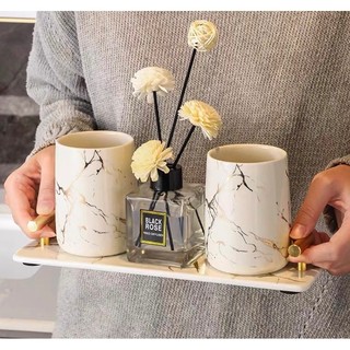 (Có sẵn ) Bộ khay cốc đánh răng,lọ hoa cao cấp
