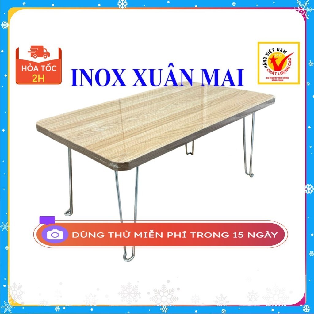 RẺ VÔ ĐỊCH - Bàn xếp gấp gọn học sinh vân gỗ cao cấp Xuân Mai