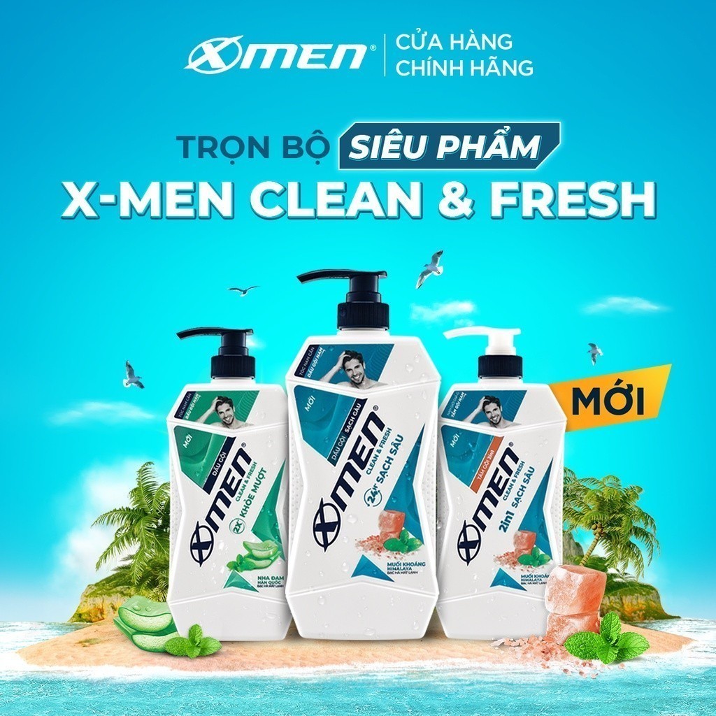 [MÃ COSXM04 GIẢM 10%] [Hàng tặng không bán] Dây 14 Gói Dầu gội X-Men Clean & Fresh 5G/Gói