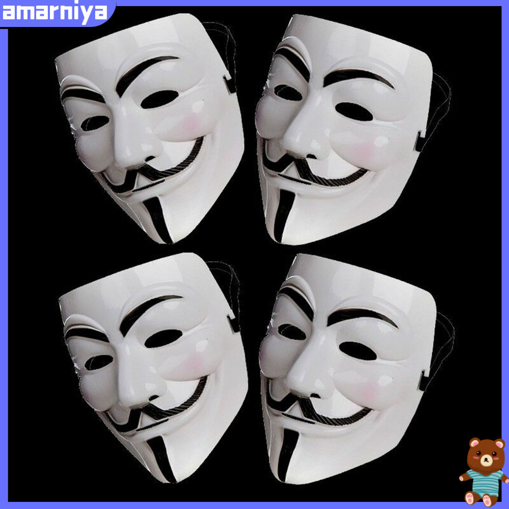 Mặt Nạ Hóa Trang Halloween AMAR Anonymous Hacker V for Vendetta Master