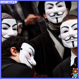 Mặt Nạ Hóa Trang Halloween AMAR Anonymous Hacker V for Vendetta Master