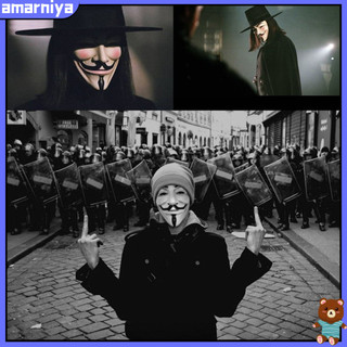 Mặt Nạ Hóa Trang Halloween AMAR Anonymous Hacker V for Vendetta Master