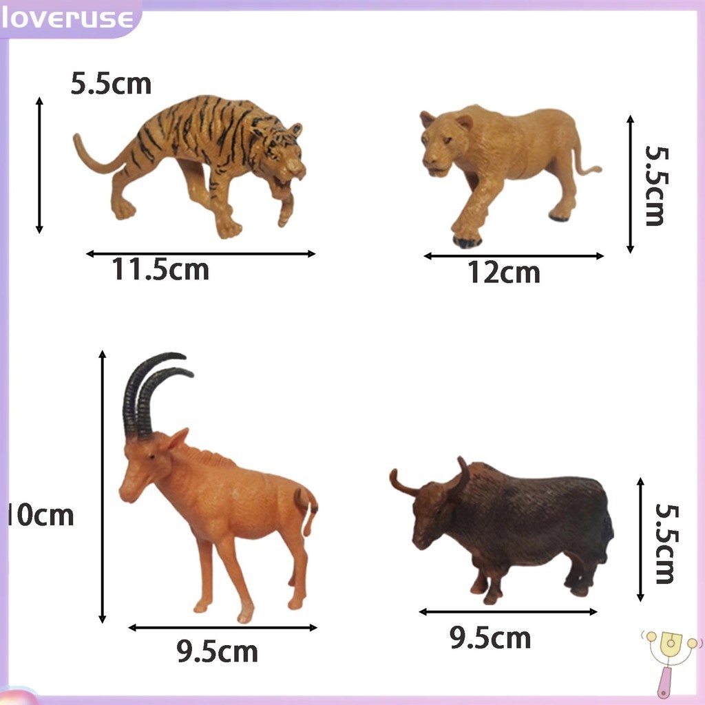 Set 2 Mô Hình Động Vật Bằng Nhựa Cho Bé