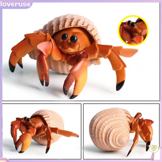 LOVE_Simulation Hermit Crab Marine Animal PVC Model Desktop Decor Education Kids Toy