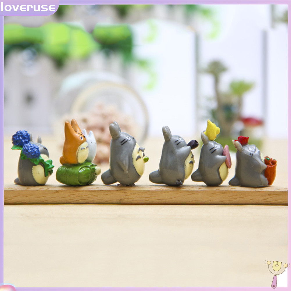 Set 12 mô hình đồ chơi thiết kế Totoro hoạt hình mini dành cho trang trí