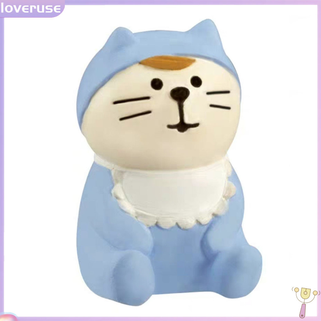 Mô hình mèo Zakka mini bằng nhựa resin trang trí tiệc cưới