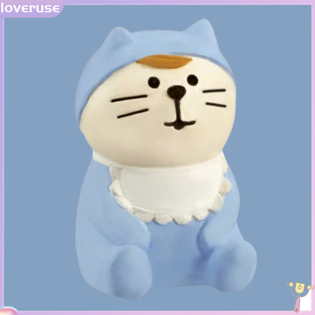 Mô hình mèo Zakka mini bằng nhựa resin trang trí tiệc cưới