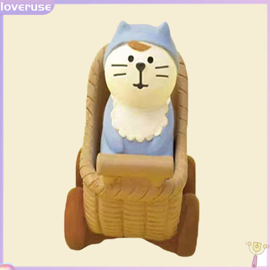 Mô hình mèo Zakka mini bằng nhựa resin trang trí tiệc cưới