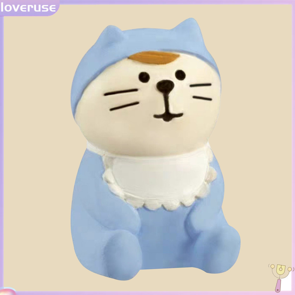 Mô hình mèo Zakka mini bằng nhựa resin trang trí tiệc cưới