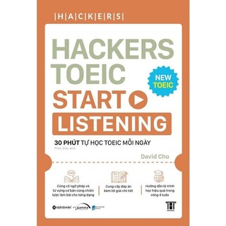 Sách > hackers toeic start: listening - 30 phút tự học toeic mỗi ngày