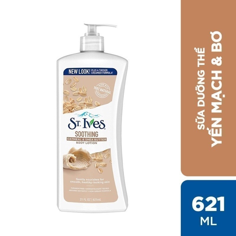 Bộ sữa tắm, dưỡng thể, sữa rửa mặt  St.Ives & sáp dưỡng môi Vaseline (650ml x 621ml x 170g x 7g)