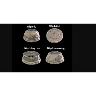 50 phi 90/93/ 95 NẮP Lẻ tròn/nắp cầu thấp/ nắp bằng/ kim cương/ uống trực tiếp Nhựa pet trong suốt (nắp không kèm ly