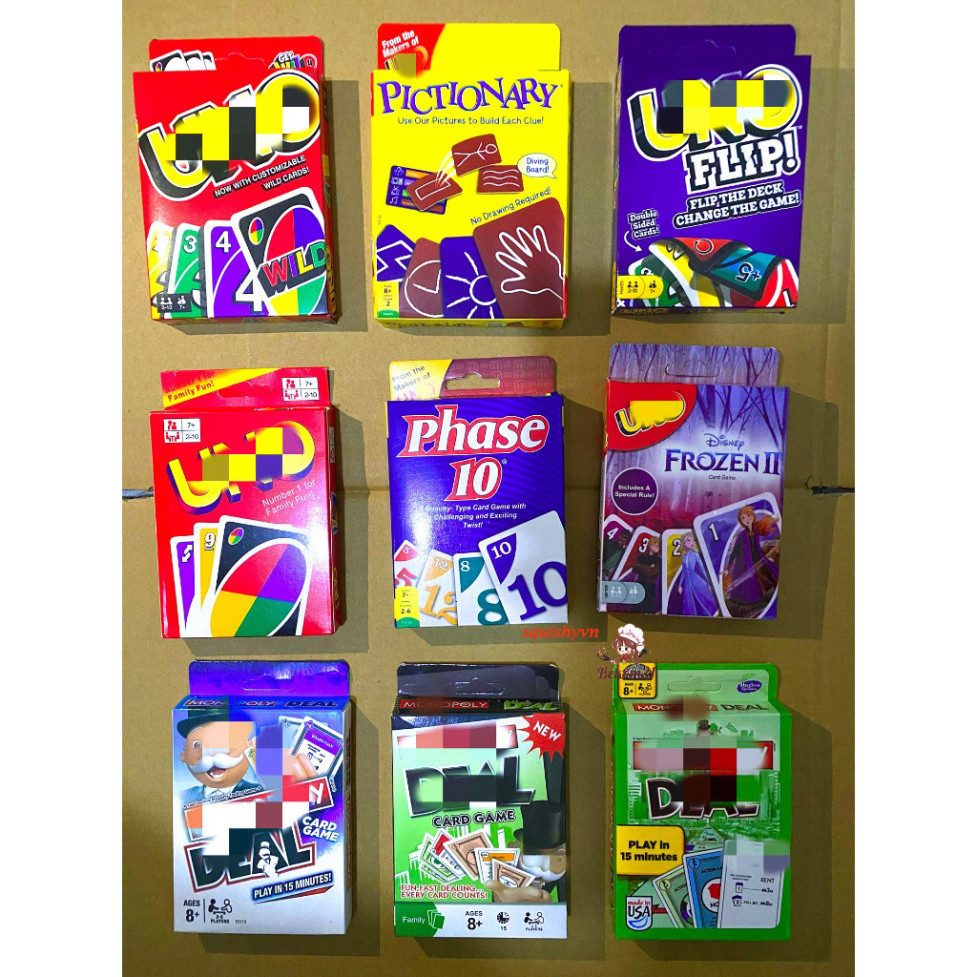 [có hộp đựng] Các Mẫu Bài UNO To - UNO Nhí - Bài Ma Sói Giá Rẻ Và Các Phiên Bản Biến Thể Khác Của UN